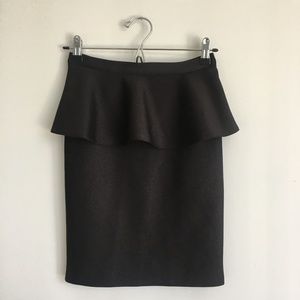 Black Peplum Skirt - TOP SHOP